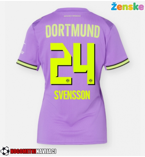 Ženske Nogometnih dresov Borussia Dortmund Daniel Svensson #24 Tretji 2026-27 Kratki rokavi Ženske Nogometnih dresov Borussia Dortmund Daniel Svensson #24 Tretji 2026-27 Kratki rokavi